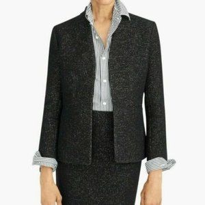 J. CREW GOING OUT BLAZER TINSEL TWEED BLACK 4